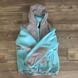 NorthFace - Sky Blue & Gray Fleece Jacket